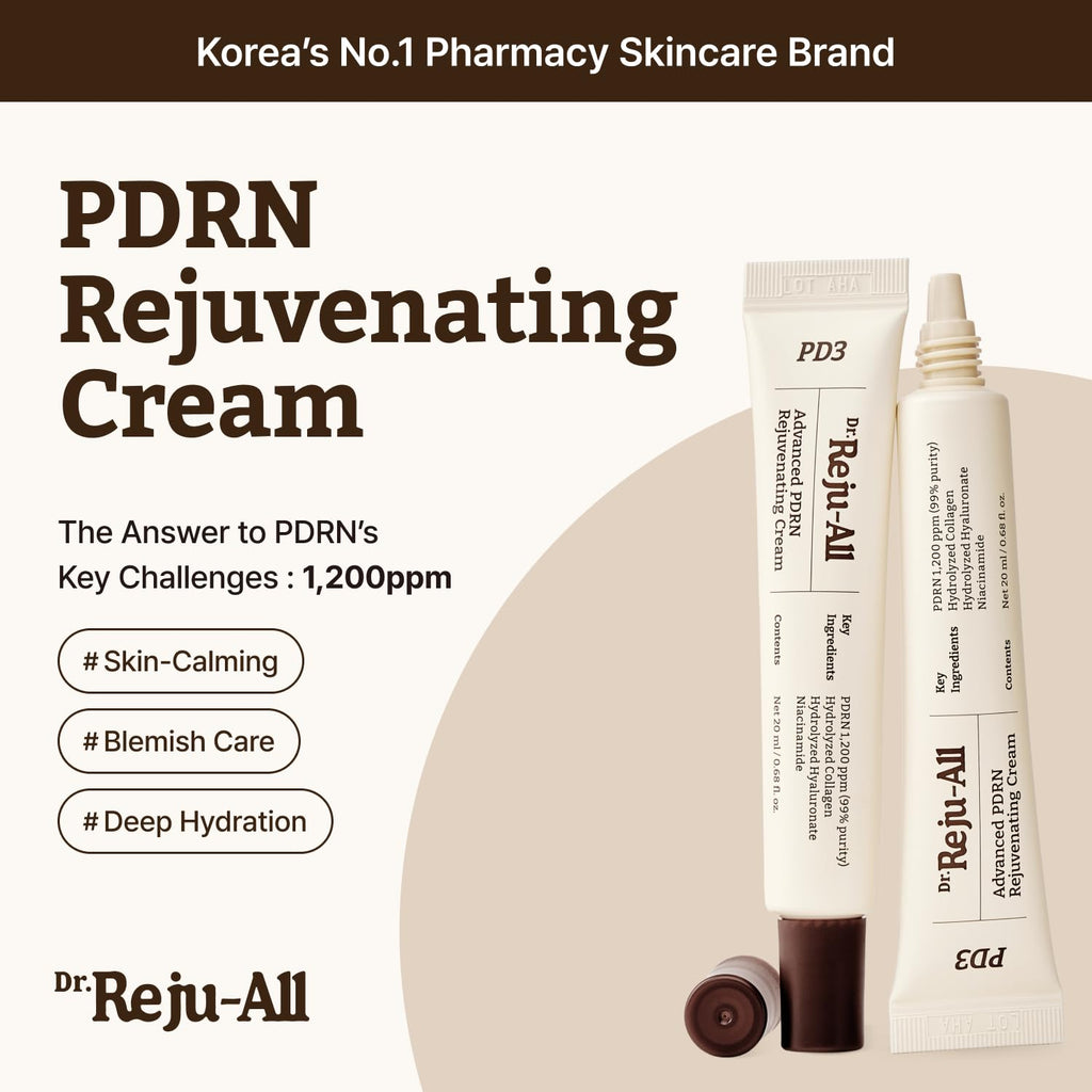 Dr. Reju-All Advanced PDRN Rejuvenating Cream – 99% Pure Salmon DNA PDRN Face Moisturizer – Optimal 1200ppm Concentration for Visible Results – Korean Anti-Aging Skin Care Face Cream - 0.7 Fl Oz Visit the Dr.Reju-All Store
