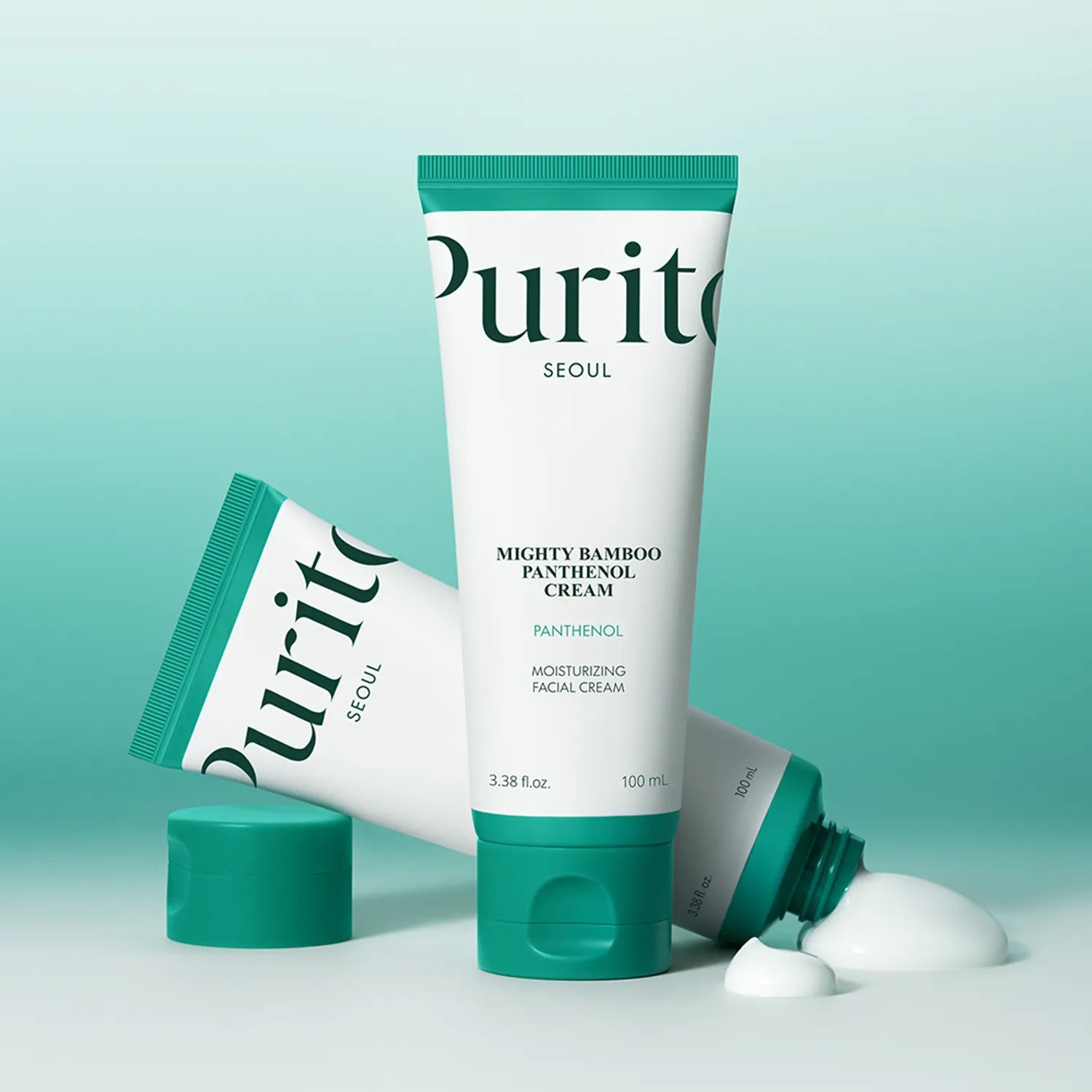 Purito Seoul Mighty Bamboo Panthenol Cream 100ml (+Cleanser Mini+Serum Unscented Mini+Oat-In Calming Gel Cream Mini)