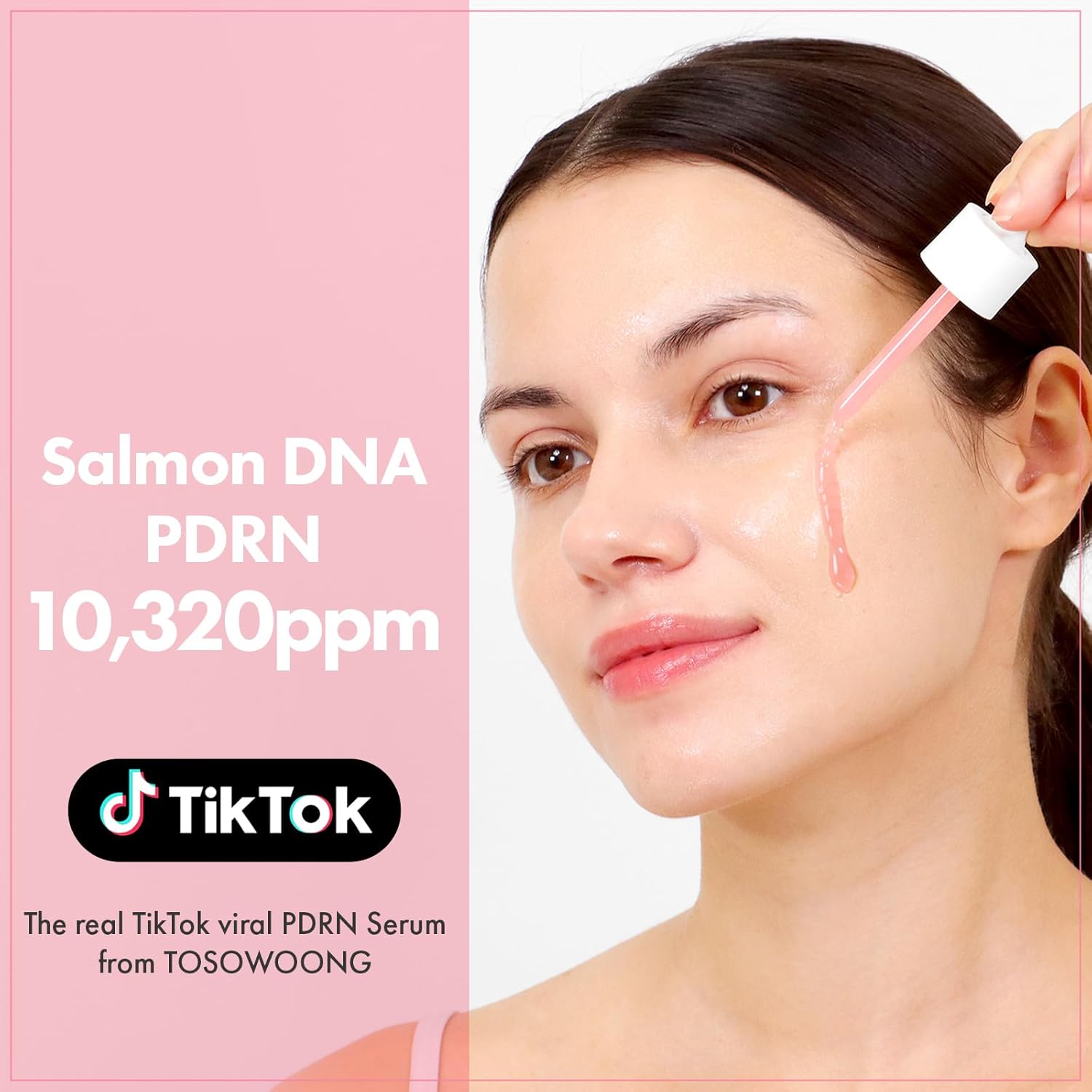 TOSOWOONG Pink Peptide 12 PDRN Serum With Salmon DNA PDRN 10,320ppm, 12 Peptides, Niacinamide, Skin glow, Hydrating, Moisturizing, Firming, Uneven Skin Tone, Korean Skincare, 33ml, 1.11 fl.oz