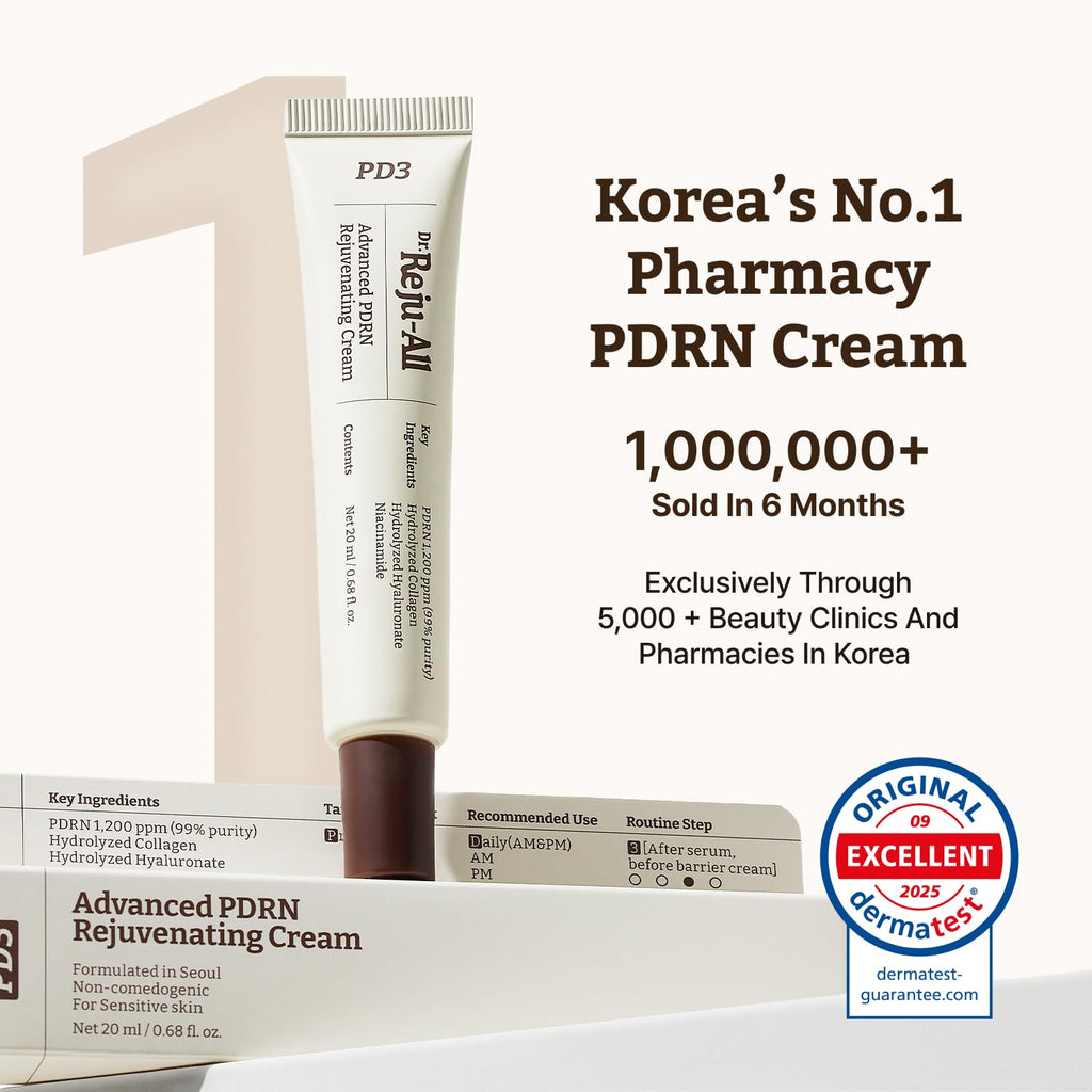 Dr. Reju-All Advanced PDRN Rejuvenating Cream – 99% Pure Salmon DNA PDRN Face Moisturizer – Optimal 1200ppm Concentration for Visible Results – Korean Anti-Aging Skin Care Face Cream - 0.7 Fl Oz Visit the Dr.Reju-All Store
