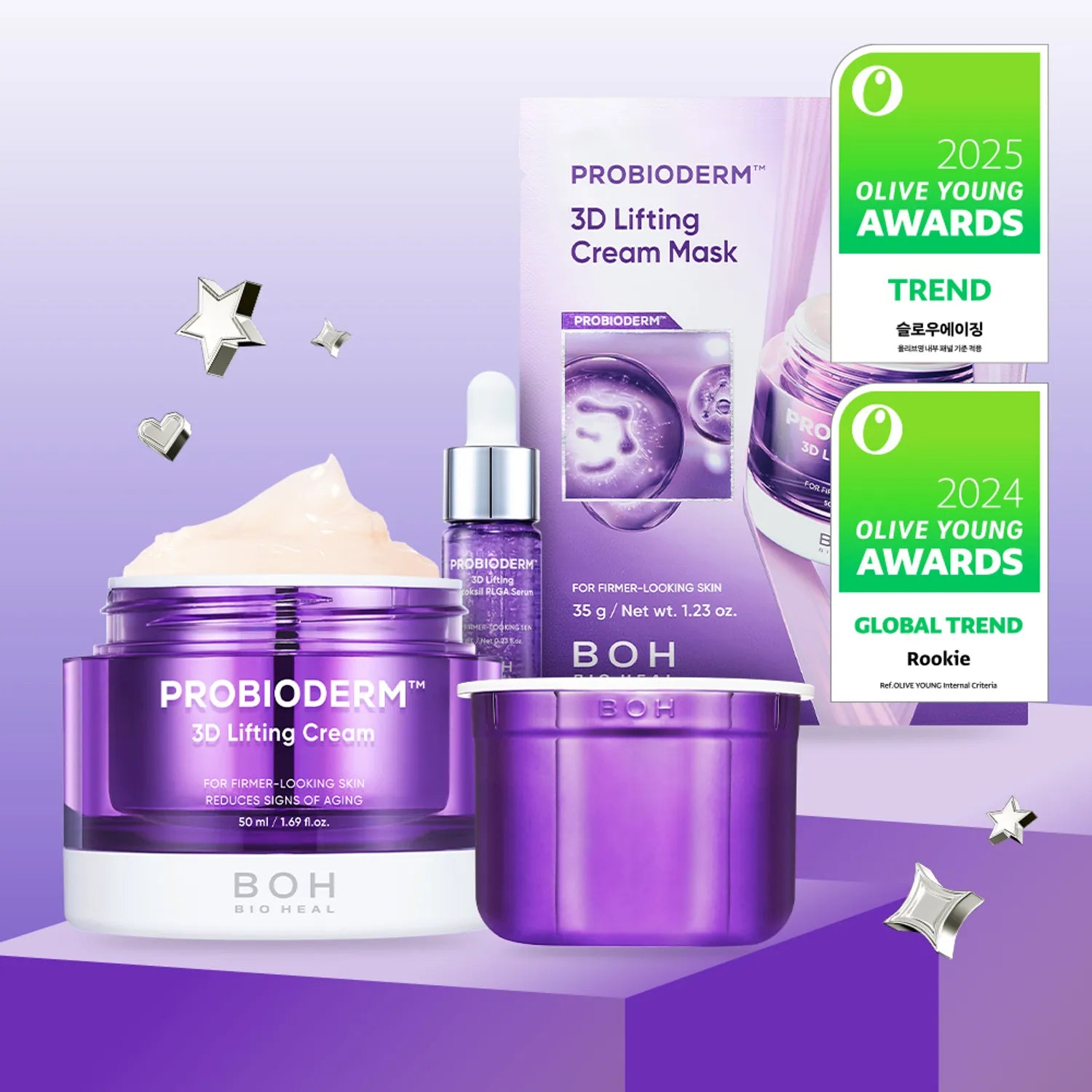 BIOHEAL BOH Probioderm 3D Lifting Cream 50ml Limited Set (+PLGA Serum 7ml+Cream Mask Sheet 1ea)