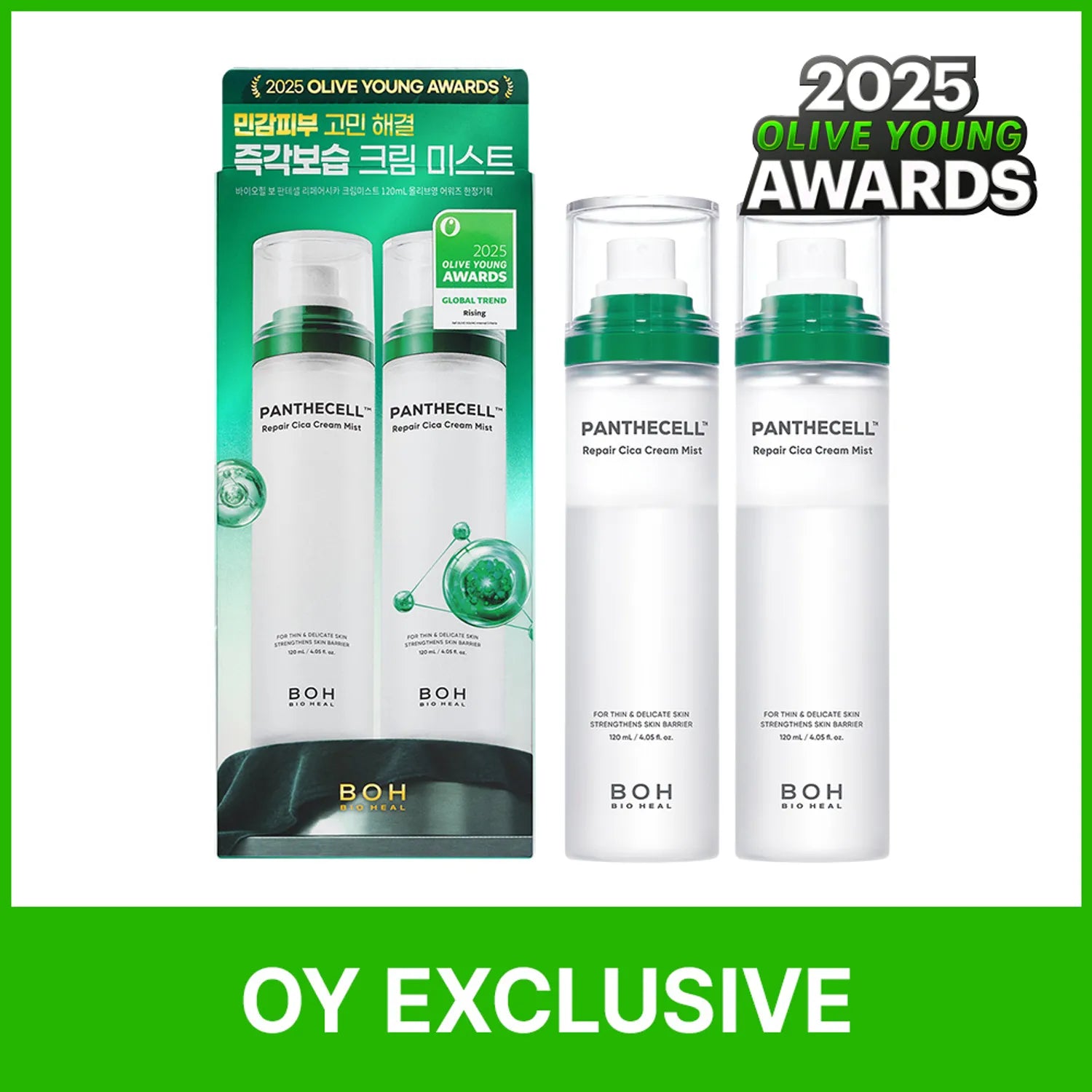BIOHEAL BOH Panthecell Repair Cica Cream Mist 120ml Limited Set